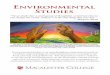 Environmental Studies - Macalester College · PDF fileEnvironmental Studies Environmental Studies is an interdisciplinary department based on a holistic understanding of environmental