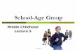 School-Age Group - جامعة آل البيت · •Posture becomes more erect. lordosis and knock-knee ... and plan something the ... Care of Teeth school-age children should visit