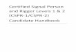 Certified Signal Person and Rigger Levels 1 & 2 …elevatorcspr.org/Index_files/Candidate Handbook_122214.pdf · Candidate Handbook Certified Signal Person and Rigger ... Certified