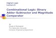 Combinational Logic: Binary Adder-Subtractor and …jufiles.com/wp-content/uploads/2016/12/Lecture-9.pdf · Combinational Logic: Binary Adder-Subtractor and Magnitude ... In this