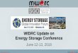 WIDRC Update on Energy Storage Conference Conf summary for WIDR… · Specific Feedback from Attendees ... • M-WERC Distributed Energy / Energy Storage working group meeting on