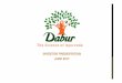 Kotak Conference Dabur PPT · DABUR OVERVIEW One of the oldest ... • Rural Focused Product Mix • Innovative launches in Urban ... Hair Oil 37% Hair Cream 12% Shampoo 14% Hamamzaith