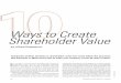 Ways to Create Shareholder Value - Spencer-Young … … · YEL MAG CYAN BLACK Ten Ways to Create Shareholder Value forgo investment in value-creating opportunities (under-investment)