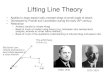 Lifting Line Theory - Virginia Techdevenpor/aoe5104/23. LiftingLineTheory.pdf · Lifting Line Theory • Applies to large aspect ratiounswept wings at small angle of attack. • Developed