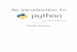 Introduction to Python Solutions - mwclarkson.co.ukmwclarkson.co.uk/pi/2013/Python/Python Textbook/Introduction to... · Introduction The programs below are sample solutions to the