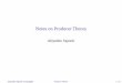 Notes on Producer Theory - … · Producer theory As we did in consumer theory with the MRS, it is possible to investigate here ... The similarities pointed out before between consumer