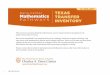 TEXAS TRANSFER INVENTORY - dcmathpathways.org · 1""""" TEXAS TRANSFER INVENTORY This resource contains detailed mathematics course requirements by program for all public universities