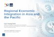 Regional Economic Integration in Asia and the Pacific. ADB_Ms. Cyn... · the Pacific Cyn-Young Park ... Central East Southeast South Oceania Pacific ... Rank Country Score Rank Country