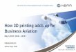 How 3D printing adds up for Business Aviation · How 3D printing adds up for Business Aviation ... Selective Laser Sintering ... EBM Electron Beam Melting SLM Thermal Energy 3D printing