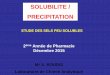 SOLUBILITE / PRECIPITATION - univ.ency …univ.ency-education.com/.../1/0/13102001/pharm2an16_ch_anal-solubil… · Introduction Sels peu soluble ... B- Influence de l’environnement