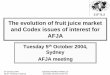 The evolution of fruit juice market and Codex issues …australianbeverages.org/.../04/...of-fruit-juice-market-and-codex.pdf · 5th October 2004 AFJA meeting in Sydney Elisabetta