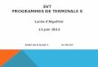 SVT PROGRAMMES DE TERMINALE S - Canopé …crdp.ac-bordeaux.fr/sciences/reformeLyc/svt/support_TS.pdf · L’histoire d’un modèle. ... niveau de langue est déterminant dans la