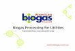 Biogas Processing for Utilities - American Biogas … · Promoting the Anaerobic Digestion and Biogas Industries 1 americanbiogascouncil.org Biogas Processing for Utilities Patrick