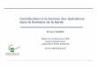 Contributions à la Gestion des Opérations dans le …xie/CLARA/Clara Evren SAHIN.pdf · Fabrication, Distribution et Administration des anticancéreux ... Critères « client »