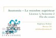 Anatomie Le membre supérieur - Université de …f3s.unistra.fr/uploads/media/L1_Anatomie_membre_sup_2014-2015_fin... · Anatomie – Le membre supérieur Licence 1, Semestre 2 Fin