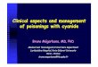 Clinical aspects and management of poisonings with cyanide€¦ · Clinical aspects and management of poisonings with cyanide Bruno Mégarbane, MD, PhD Medical and Toxicological Critical