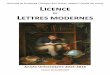 Université de Strasbourg / Domaine Arts Lettres … · Licence de Lettres modernes / 2015-2016 / S1 ... à l’histoire, ainsi que sur les dialogues qu’elles incarnent entre différentes