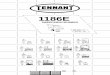 1186E CE Parts Manual - tennant-europe.com · 15 97514 adaptor verbindungsstÜck raccord 1 16 c410156--40 sleeve Überzug manchon 1 17 10224 plate,backing platte plaque 1 18 02712