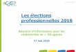 Les élections professionnelles 2018 - cdg29.bzh · professionnelles ça sert à quoi ? Introduction ... - Sanction disciplinaire, à l’exception de l’avertissement et du blâme