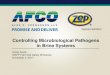 Controlling Microbiological Pathogens in Brine Systemswifoodprotection.org/docs/presentations/nov17/2017-Nov-Austin.pdf · Controlling Microbiological Pathogens in Brine Systems 