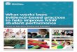 What works best: Evidence-based practices to help … Research... · What works best: Evidence-based practices to help improve NSW student performance ... .NSW.GOV.AU 2 The perceived