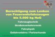 Berechtigung zum Lenken von Feuerwehrfahrzeugen …ff-spoerbichl.at/wp-content/uploads/2011/10/Vortrag_Ausbildung_55... · Führerschein Bestätigung zum Lenken von Feuerwehrfahrzeugen