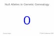Null Alleles in Genetic Genealogy 0 - DNA-Fingerprint · Definition of Null Allele Original meaning: A mutant copy of a gene that completely lacks that gene's normal function. (Wikipedia)