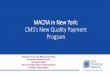 MACRA in New York: CMS’s New Quality Payment Program · MACRA in New York: CMS’s New Quality Payment Program National Council for Behavioral Health Montefiore Medical Center Northwell