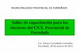 Taller de capacitación para los CCL Provincial de … · Taller de capacitación para los ... Apoyando los intereses comunitarios: cuando los especialistas de ... Rendición de Cuentas: