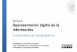 Tema 1: Representación digital de la información · José Manuel Mendías Cuadros Dpto. Arquitectura de Computadores y Automática Universidad Complutense de Madrid Tema 1: Representación