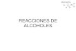 REACCIONES DE ALCOHOLES - [DePa] …depa.fquim.unam.mx/amyd/archivero/REACCIONESDEALCOHOLES_30… · CH 3 CH 2 CH 2 C H H Br O H Tipos de Reacciones de H Alcoholes •Deshidración