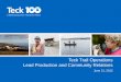 Teck Trail Operations Lead Production and Community Relations · Teck Trail Operations Lead Production and Community Relations ... Teck Trail Operations Lead Production Lead Production