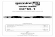 SERVICE MANUAL BPM-1 - Diagramas dediagramasde.com/diagramas/audio/GEMiNI BPM-1.pdf · Page 1 SERVICE MANUAL BPM-1 PROFESSIONAL AUTOMATIC BEAT COUNTER CONTENT’S: Connections & Operations:.....Page