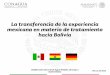 Visita a Bolivia para definir oportunidades€¦ · Fenómenos transitorios en líneas de conducción Diseño de redes de distribución de agua potable Modelación hidráulica y de