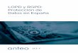 LOPD y RGPD: Protección de Datos en España - … · LOPD y RGPD: Protección de Datos en España asesoria@anteo.es ... al tratamiento de datos personales y a la libre circulación