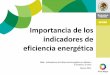 Importancia de los eficiencia energética - gob.mxSENER)_Importancia_Indicadores.pdf · Importancia de los ... • Reducción en la dependencia de combustibles fósiles ... agentes