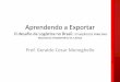 Aprendendo a Exportar · Aprendendo a Exportar O desafio da Logística no Brasil: SITUAÇÃO DOS PRINCIPAIS MODOS DE TRANSPORTE DE CARGA Prof. Geraldo Cesar Meneghello