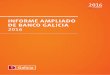 INFORME AMPLIADO DE BANCO GALICIA 2016 · Materiales de los Estándares GRI. Así, a partir de esta publicación comple- ... lidad del Banco, la Estrategia de Sustenta-bilidad, el