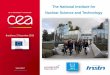 INSTN NATIONAL INSTITUTE FOR NUCLEAR SCIENCE AND TECHNOLOGY · INSTN NATIONAL INSTITUTE FOR NUCLEAR SCIENCE AND ... The National Institute for Nuclear Science and Technology ... Pascal