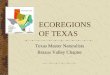 Ecoregions of Texas - Texas A&M Universitypeople.tamu.edu/~j-packard/publications/BS09.03.pdf · LEARNING GOALS 1. Identify 9-11 ecological regions and understand how they relate