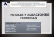 METALES Y ALEACIONES FERROSAS - INGENIERÍA CICLO … · repÚblica bolivariana de venenezuela ministerio del poder popular para la educaciÓn superior universidad nacional experimental