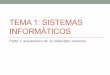 TEMA 1: SISTEMAS INFORMÁTICOS - ies.icweb.esies.icweb.es/recursos/4eso/Tema1a.pdfPrincipales elementos de un ordenador • Hardware: todos los componentes físicos, tanto internos