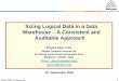 Sizing Logical Data in a Data Warehouse - IFPUG Proceedings/ISMA1-2006/ISMA2006-28-Lobo... · 2006 ISMA Conference 6 • A Data Warehouse is a logical collection of information gathered