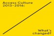 Access Culture 2013-2016: What’s changed? · Norberto Sousa; Nuno Sousa e Silva; Patrícia Roque Martins; Paula Azevedo; Paulo Prata Ramos; Pedro Homem Gouveia; Peter Colwell; Renato