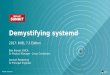 Demystifying systemd - redhat.com · systemd is a System & Service Manager The default init system for all major Linux distributions Controls “units” rather than just daemons