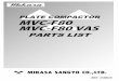 PLATE COMPACTOR MVC-F80 MVC-F80 VAS - Excavators ... · mvc-f80 mvc-f80 vas ... 102 9543-00342 cap,water tank(nbr) 1 103 0012-41030 bolt 10x30 u 1 ... 9 9202-14100 decal ,e/g fire
