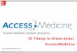 10 Things to Know about AccessMedicinemeneghetti.univr.it/images/Guide_Tutorial/AccessMedicine...McGraw-Hill Professional Learn More. Do More. 8 Registering for a MyAccess personal