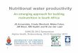 An emerging approach for tackling malnutrition in South Africa · Nutritional water productivity An emerging approach for tackling malnutrition in South Africa JG Annandale, Friede
