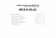 User Guide Guía del usuario Español ( 7 – 11 ) · Guía del usuario (Español) Introducción ¡Gracias por adquirir el RHA6 Marantz Professional! El RHA6 es un mezclador y amplificador