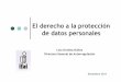 El derecho a la protección de datos personales - itei.org.mx · Carta de Derechos Fundamentales ... Prevé la existencia de un registro de datos ... Transferencias de datos. 6. Autoridades: